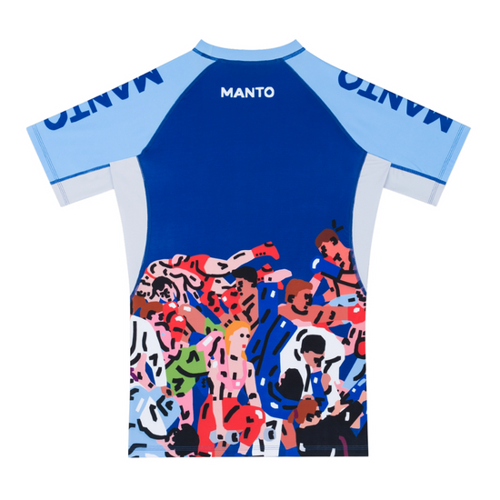 Rashguard z krótkim rękawem męski Manto GYM 3.0 Niebieski