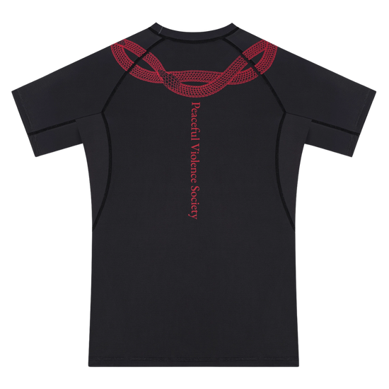 Rashguard z krótkim rękawem męski Manto Uroboros Czarny