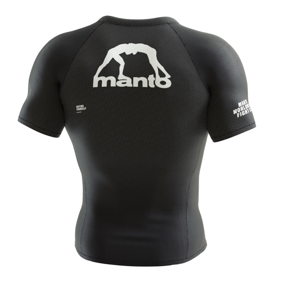 Rashguard z krótkim rękawem męski Manto Rank Czarny