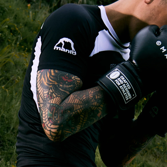 Rashguard z krótkim rękawem męski Manto Ranked 25 Biały