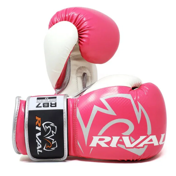 Rękawice bokserskie przyrządowe Rival RB7 Fitness Plus Różowe