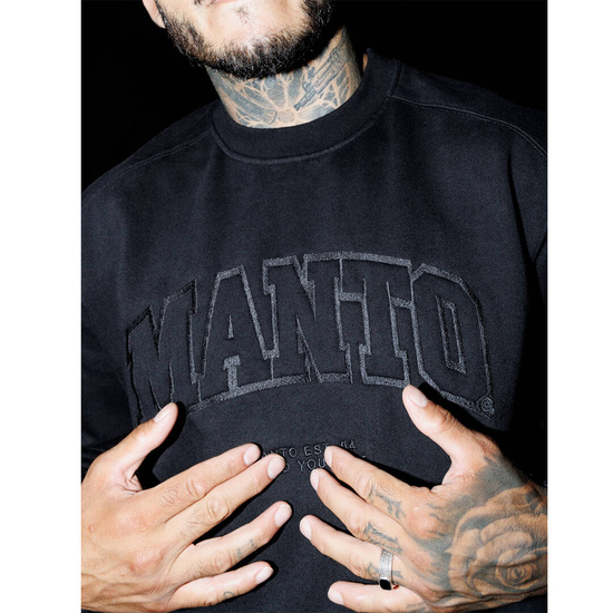 Bluza męska bez kaptura Manto Varsity Czarna