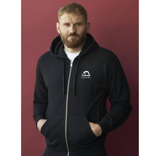 Bluza męska rozpinana z kapturem Manto Fight Company Czarna