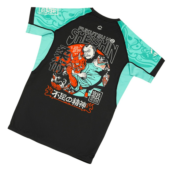 Rashguard z krótkim rękawem męski Ground Game Fukutsu Czarny