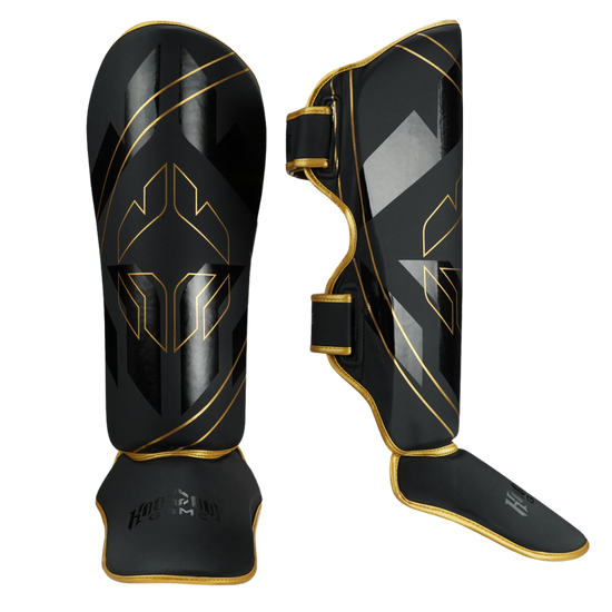 Lekkie ochraniacze na piszczele Ground Game Logo 3.0 Gold