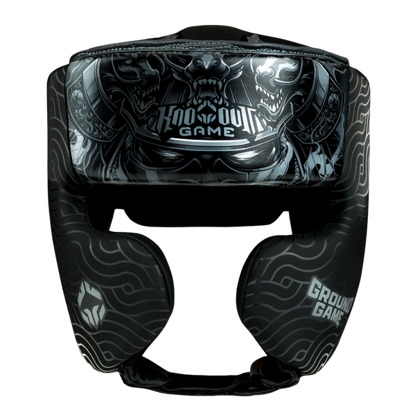 Kask bokserski Ground Game Samurai Shadow Czarny