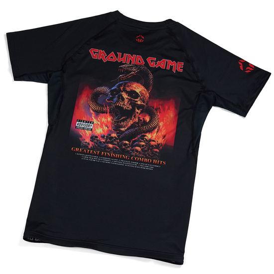 Rashguard z krótkim rękawem męski Ground Game Inferno Czarny