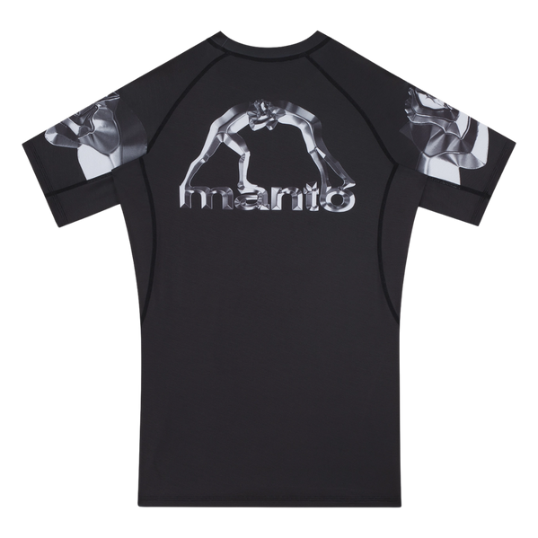 Rashguard z krótkim rękawem męski Manto Metal Czarny