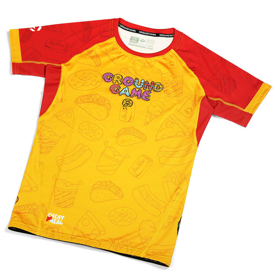 Rashguard z krótkim rękawem męski Ground Game Cheat Meal