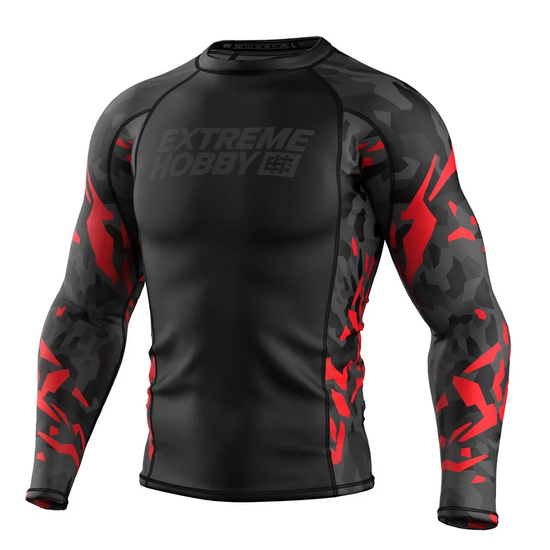 Rashguard longsleeve męski Extreme Hobby Black Panther Czerwony