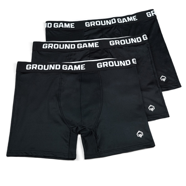 Bokserki męskie Ground Game Sports 3 pary Czarne