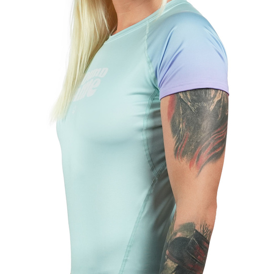 Rashguard damski Ground Game Athletic Mint Niebieski