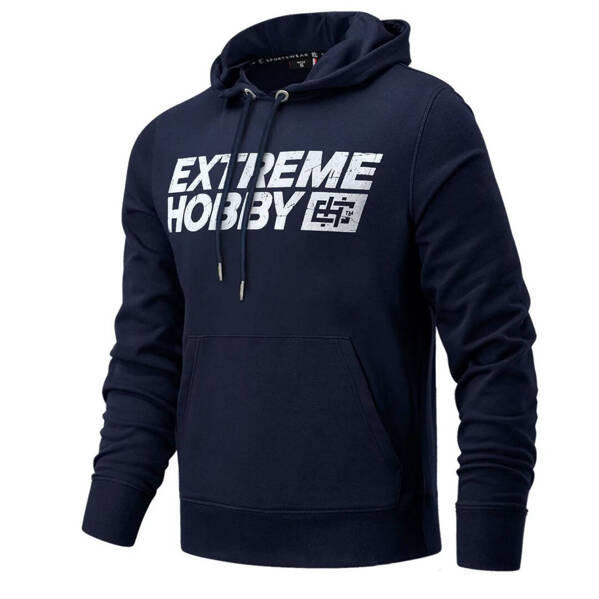 Bluza męska z kapturem Extreme Hobby Block Granatowa