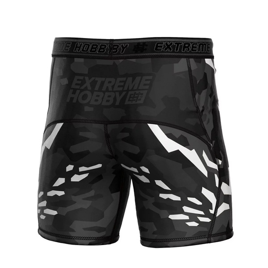 Spodenki Vale Tudo męskie Extreme Hobby Black Panther Czarne/Białe