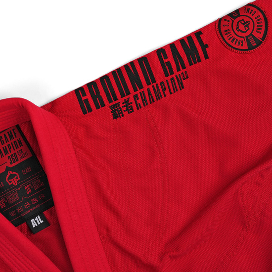 Kimono / GI do BJJ Grappling męskie Ground Game Czerwony 