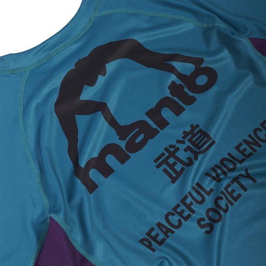 Rashguard z krótkim rękawem męski Manto Society Zielony