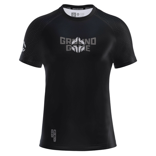 Rashguard z krótkim rękawem męski Ground Game Shadow Czarny