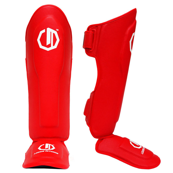 Ochraniacze na piszczele Octagon Legion Kevlar Czerwony