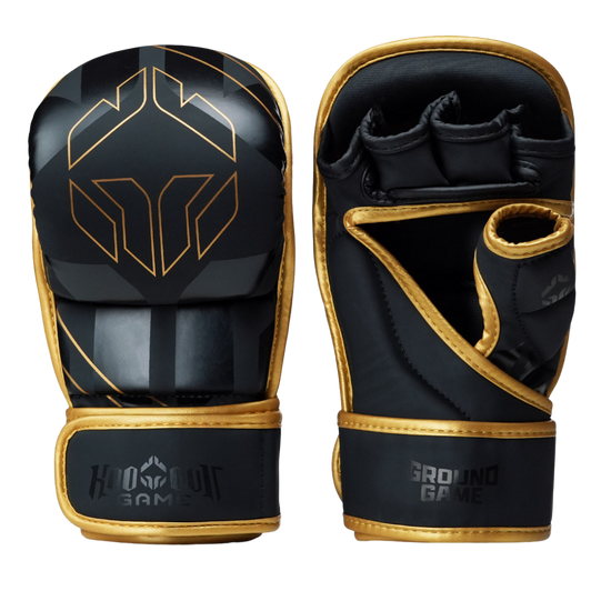 Rękawice sparingowe Ground Game MMA Logo 3.0 Gold