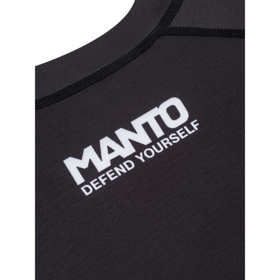 Rashguard z krótkim rękawem męski Manto Logo Czarny