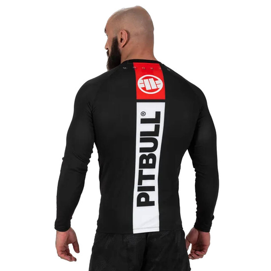 Rashguard z długim rękawem męski Pit Bull Hilltop Sports Czarny