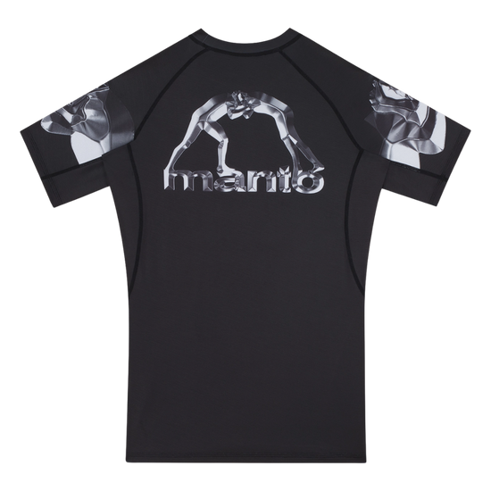 Rashguard z krótkim rękawem męski Manto Metal Czarny