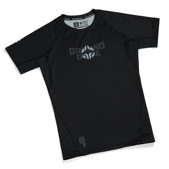Rashguard z krótkim rękawem męski Ground Game Shadow Czarny
