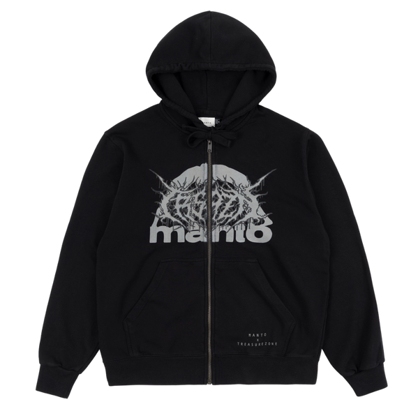 Bluza męska rozpinana z kapturem Manto Treasure Zone Czarna