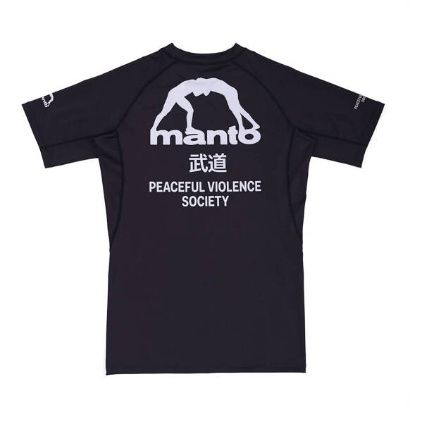Rashguard z krótkim rękawem męski Manto Society Czarny