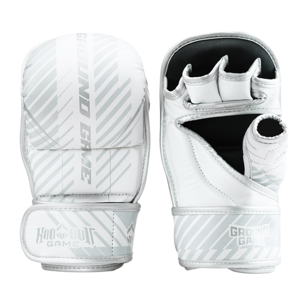 Rękawice sparingowe Ground Game MMA Platinum Białe