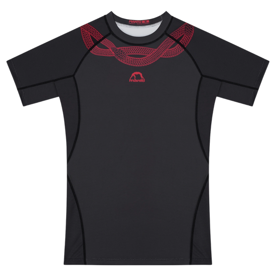 Rashguard z krótkim rękawem męski Manto Uroboros Czarny