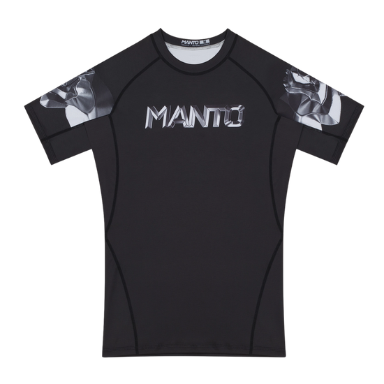 Rashguard z krótkim rękawem męski Manto Metal Czarny