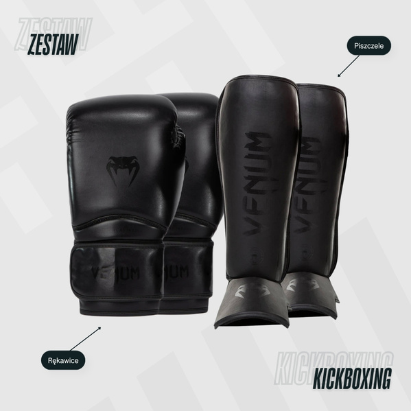 Zestaw treningowy do K1 Venum Czarny Set