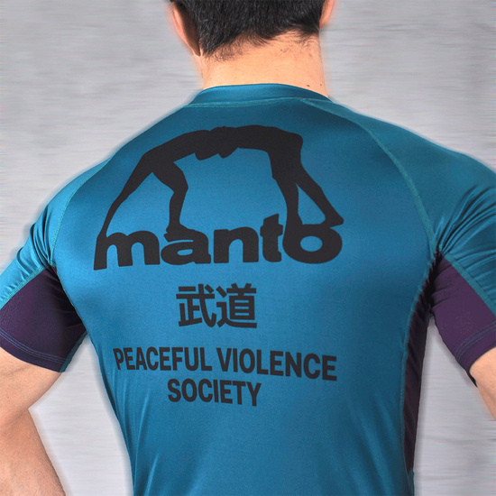 Rashguard z krótkim rękawem męski Manto Society Zielony