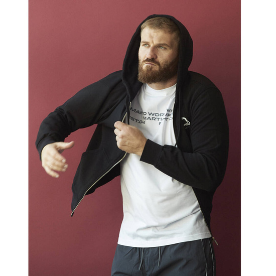 Bluza męska rozpinana z kapturem Manto Fight Company Czarna