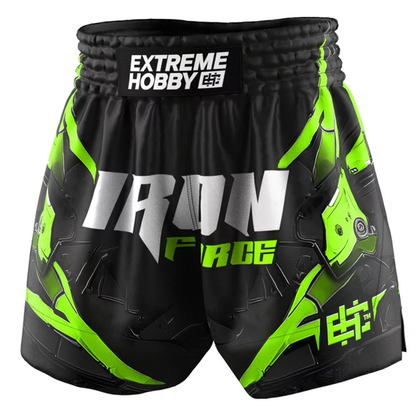 Spodenki Muay Thai Extreme Hobby Iron Force Limonka