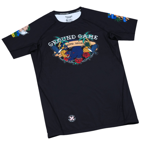 Rashguard męski Ground Game Injury Collector Czarny