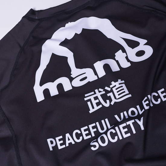 Rashguard z krótkim rękawem męski Manto Society Czarny