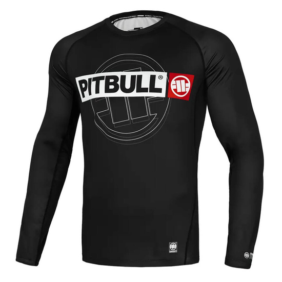 Rashguard z długim rękawem męski Pit Bull Hilltop Sports Czarny