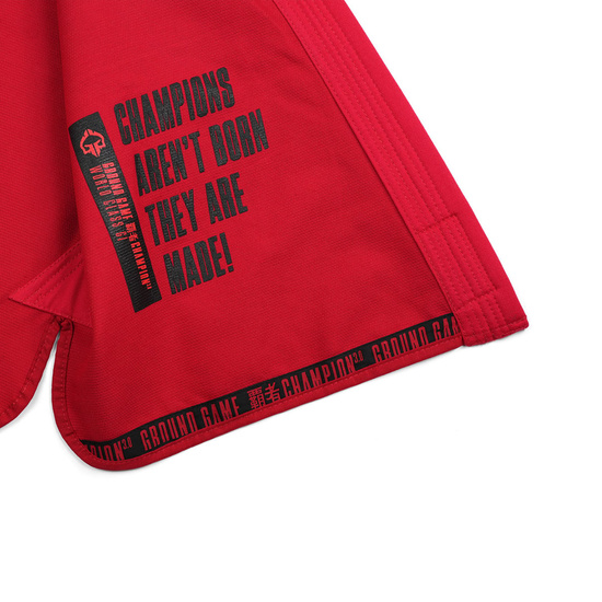 Kimono / GI do BJJ Grappling męskie Ground Game Czerwony 