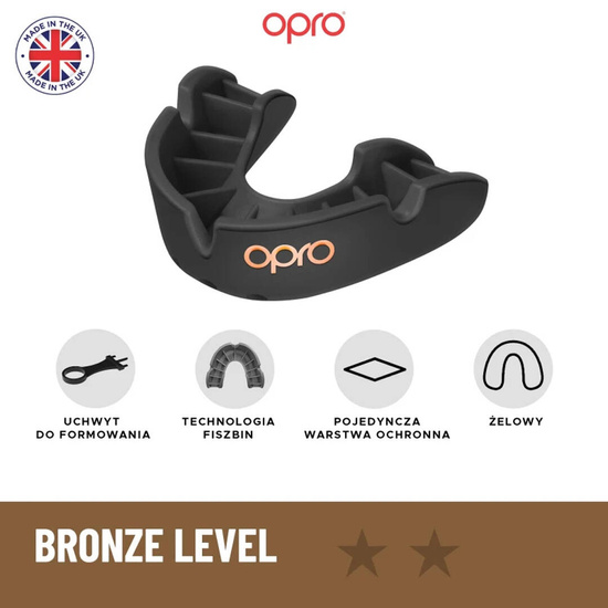 Ochraniacz na zęby Opro Bronze Czarny