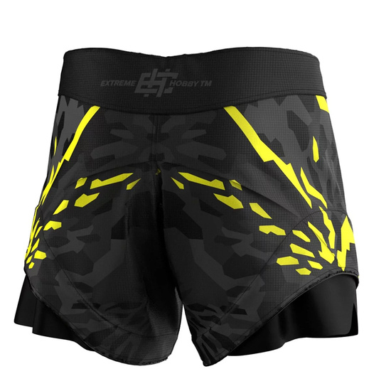 Spodenki męskie Extreme Hobby Combat Black Panther Czarne/Żółty