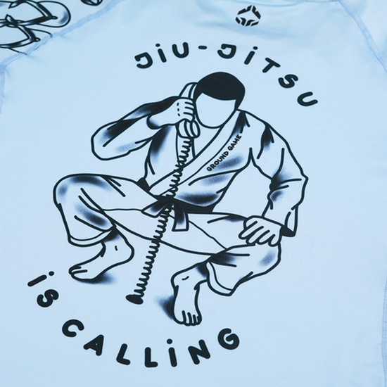Rashguard z krótkim rękawem męski Ground Game Jiu Jitsu is Calling x Noize