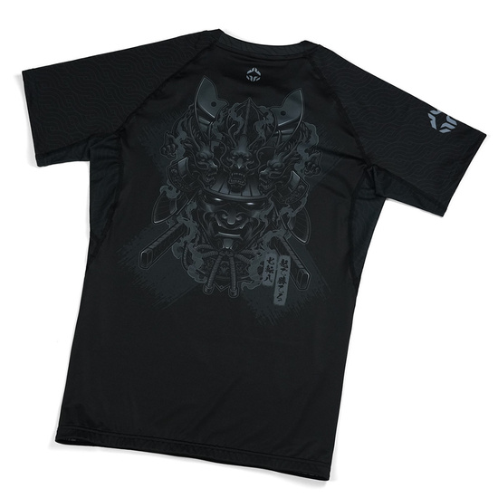Rashguard z krótkim rękawem męski Ground Game Shadow Czarny