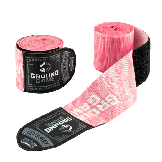 Owijki/Bandaże bokserskie Ground Game Prime 4M Różowe