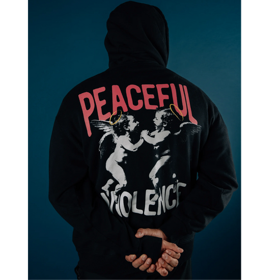 Bluza męska z kapturem Manto Angels Czarna