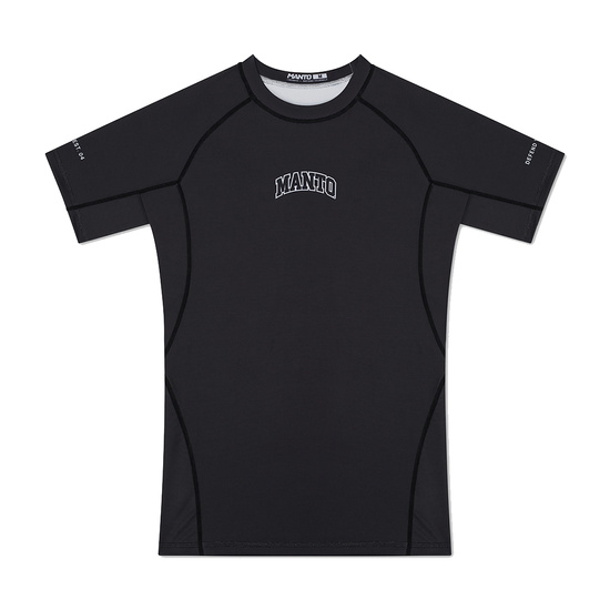 Rashguard z krótkim rękawem męski Manto Varsity Czarny