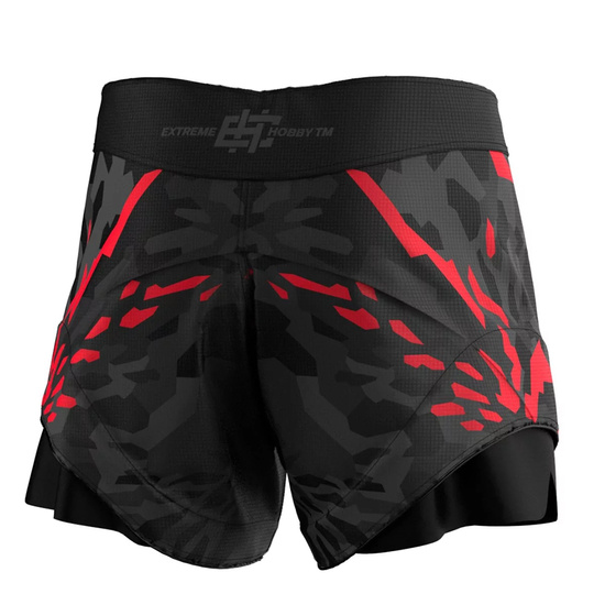 Spodenki męskie Extreme Hobby Combat Black Panther Czarne/Czerwone