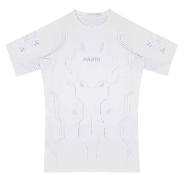 Rashguard z krótkim rękawem męski Manto Shield Biały