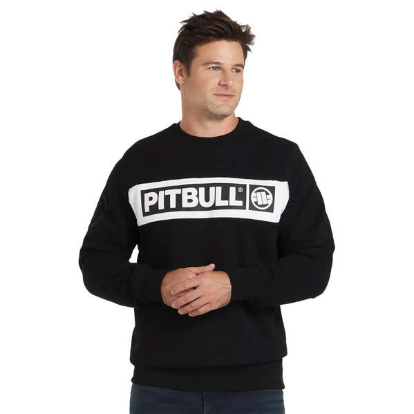 Bluza męska bez kaptura Pit Bull Sherwood Czarna